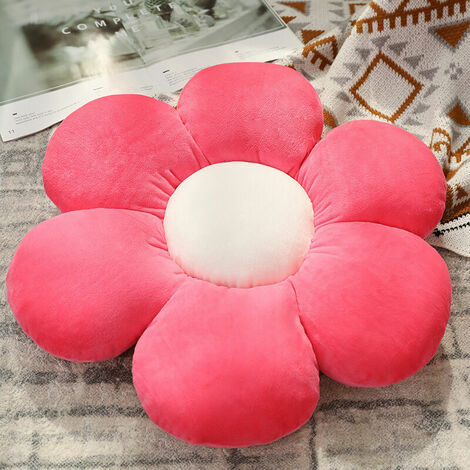 Flower pillow, seat cushion for flower floor pillow, watching TV, flower cushion, suitable for children and teenagers pink