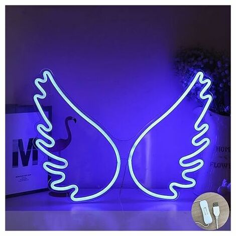 1pc LED Neon Light Sign Angel Wings USB Night Light Decorative Sign for Bar Pub Store Club Garage Home party decor
