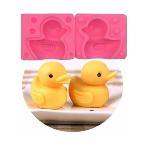 3D Duck Silicone Mold for DIY Cupcake Cake Pudding Chocolate Jelly Shots Fondant Mold, Ice Cube Crystal