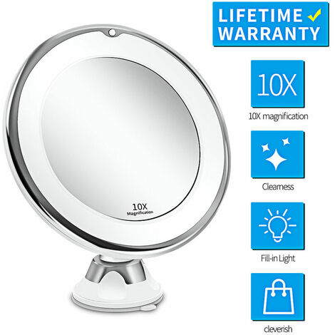 10x magnifying makeup mirror with lights, smart switch (1/5)