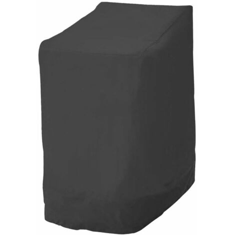 Stackable Garden Chair Cover, 210D Oxford Fabric Waterproof Outdoor Chair Cover, Balcony Garden Chair Cover Anti-UV/Rainproof 120656580cm (Black) (1/5)