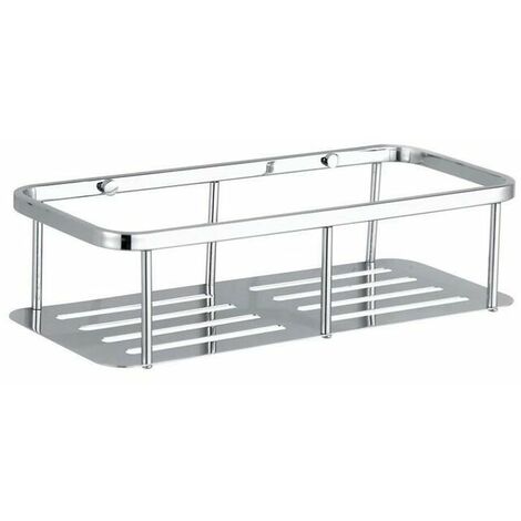 Exclusive Stainless Steel Shower Caddy - Bathroom Tub Shelf Shower Tray Wall Mounted Corner Shelf Bracket (Stainless Steel, 1 Tier)