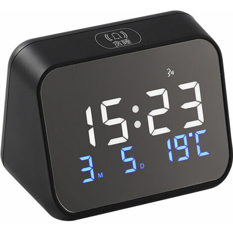 Creative Intelligent LED Alarm Clock Digital Screen Large Snooze Function with Temperature and Calendar (1/5)