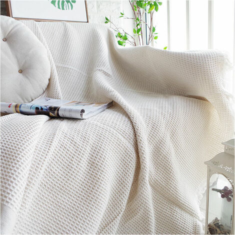 Extra large waffle bedspread 90 x 180 cm - Sofa, armchair and bed throw -