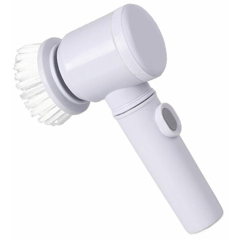 Electric Cleaning Brush, Handheld Spin Scrubber, Electric Scrubber with 3 Brush Heads, Automatic Cleaning Kit ,White,2011CM (1/4)