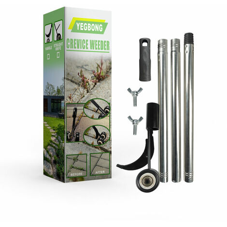Weed Puller Tool with Wheels, Standing Weeding Tools for Yard, Patio, Yard, Lawn, Sidewalk, Driveways (1/4)