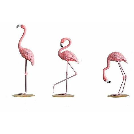3pcs Flamingo Decorative Resin Dolls Flamingos Ornaments Crafts Gifts Women Girls Home Bedside Nightstand Bedroom Living Room (1/5)