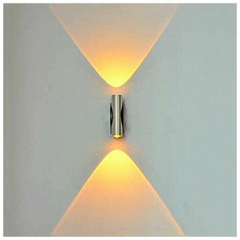 Indoor Wall Sconce LED Wall Lamp, 2W Up Down Modern Aluminum Light Fixture for Indoor Hallway Living Room Utility Atmosphere Garage(Warm White)