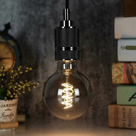 Led Light Bulbs Vintage Bulb 4W Dimmable Smoked Glass 2700K Warm White Edison Screw E27 Base 220/240V Decorative Light Bulbs G95 (1/5)