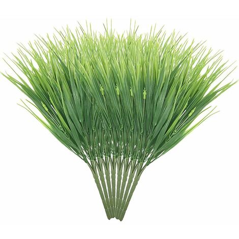 8 pcs artificial plant, realistic artificial plant grass, high quality plastic green shrubs, perfect decoration with high ornamental value, for garden furniture outdoor interior (1/5)