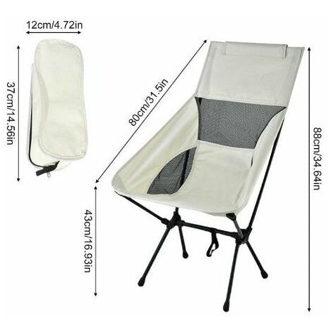 Camping Chair Oxford Cloth Portable Chair  Heavy Duty Folding Chair Seat for Fishing Camping Festival Picnic BBQ Picnic Outdoor Blue