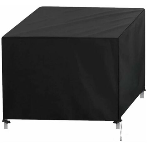 Garden Furniture Cover, Rectangular 420D Protective Cover, Tarpaulin Cover, Waterproof, Weatherproof, for Garden Table Chairs and Furniture Sets, Black, 120 x 60 x 90 cm (1/5)