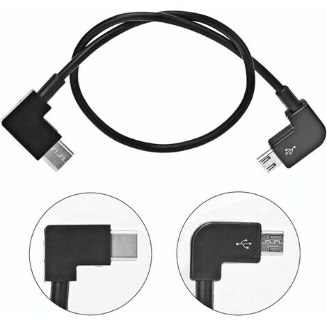 Micro USB Cable, RC Micro USB Cable Accessory Compatible with Mavic Mini Drone(Micro-USB to USB Type-C) (1/5)