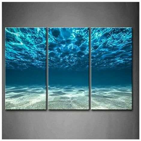Print Artwork Blue Ocean Sea Wall Art Painting Printed Surface Artwork Under Canvas Bottom View Picture Home Office Modern Decor (frame not included) (1/5)