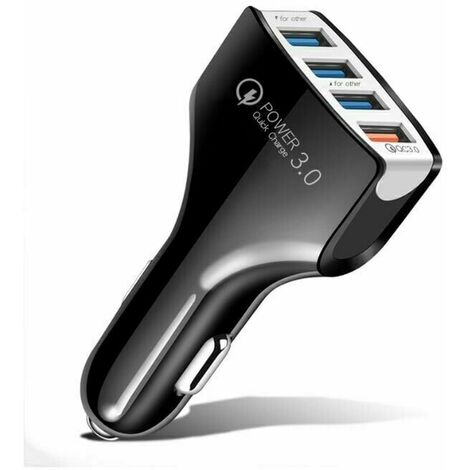 4usb multi-function wireless car charger car mobile phone charger multi-port car charger car charger wholesale black 2.4A-4USB (1/3)