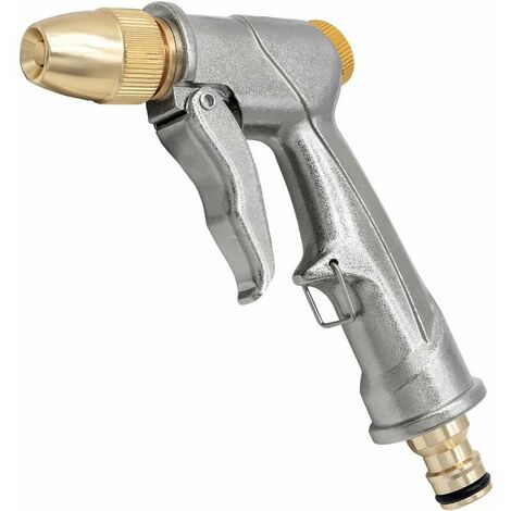 Metal Water Gun Metal High Pressure Garden Sprayer For Car Washing Garden/Lawn Watering（Short） (1/5)