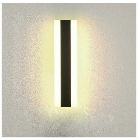 LED Long Wall Lamp Villa Wall Lamp Villa Porch Outdoor Sconce IP65 Waterproof Wall Sconces Black Long Light Strip Aluminum Outdoor Wall Sconce-30CM, Warm Light
