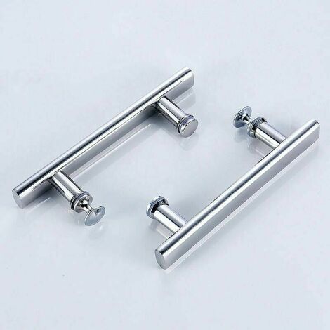 Promotion Cabinet Handle - Set of 2 145mm (14.5cm) Chrome Shower Door Handle, Hole to Hole (1/4)
