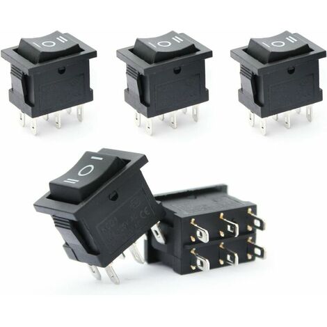 5PCS Boat Rocker Switch on Off on for Car Auto Boat Household Appliances 3 Position 6 Pins (1/5)