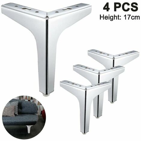 Set of 4 Metal Sofa Legs, Modern Style Furniture Legs, Black (1/5)