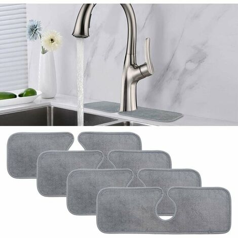 4 Pcs Absorbent Pad for Kitchen Faucet Anti-Splash Mat Dish Drying Mat (4515CM) (1/5)