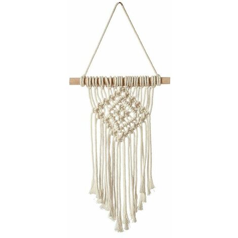 Macrame Wall Hanging With Cotton Rope Bohemian Hand Woven Tapestry Geometric Art Beautiful Home Decor (1/5)