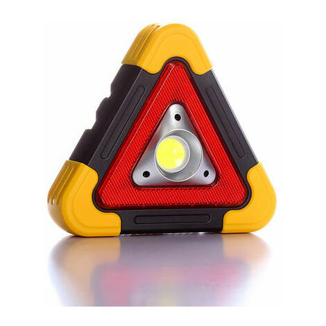 Portable 30W 1200lm Emergency Warning Triangle LED Super Bright Warning Light Outdoor Work Light Spotlight - Red (1/5)