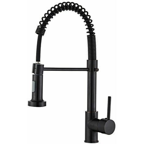 Kitchen mixer tap Matte black kitchen faucet with pull-out sprayer black