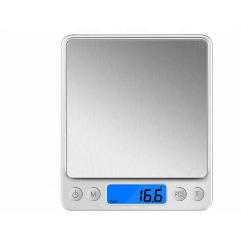 Kitchen Scale, Electronic Precision Scale 0.1g /3kg, Small Jewelry Scale with Tare and PCS Function, Food Scale for Baking, Kitchen, Cafe with Trays (1/5)
