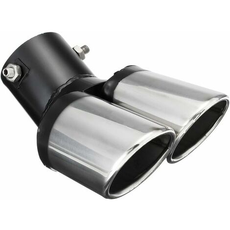 Exhaust Cover Universal Exhaust Double Muffler Exhaust Cover Stainless Steel Chrome Finish (1/5)
