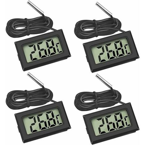 Mini Digital LCD Thermometer Temperature with Temperature Probe Sensor Tester for Refrigerator Freezers Aquarium (1/5)