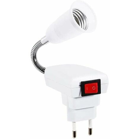 E27 Socket with Wireless Switch, 360 Degree Dimmable LED Bulb Door Light for Bedroom Office (Without Bulb) (1/5)