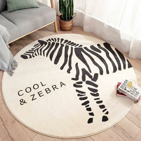 Children's rug, round, washable for the baby's room, small children's room, living room, bedroom, 100 cm (1/5)