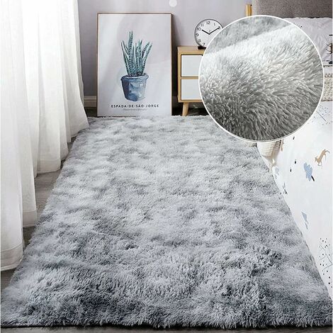 Bedroom Rugs Modern Living Room Rugs Soft Fluffy Shag Rugs Rugs (Grey White, 40120cm) (1/5)