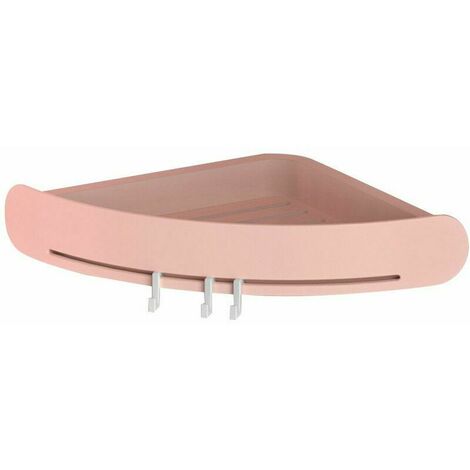 Bathroom Triangle Shower Shelf Corner Bathtub Storage Rack Pink (1/4)