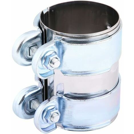 Stainless Steel Exhaust Hose Clamp Car Muffler Pipe Clamps Muffler Pipe Connector Cat Pipe Clamp With Bolts (1/5)