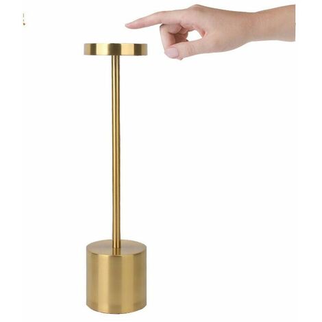 1200mAh Rechargeable Aluminum USB Wireless LED Table Lamp for Dining Room or Office (Local Gold) (1/5)