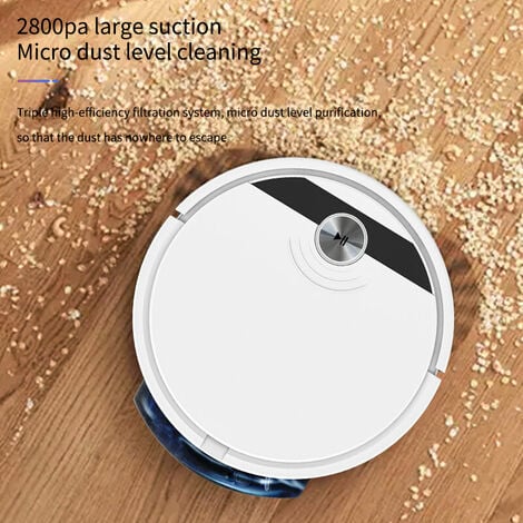 2800PA Wireless Smart Robot Vacuum Cleaner Remote Control Automatic Floor Cleaning Wet Dry Sweeping Machine for Home