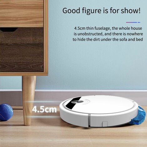 2800PA Wireless Smart Robot Vacuum Cleaner Remote Control Automatic Floor Cleaning Wet Dry Sweeping Machine for Home