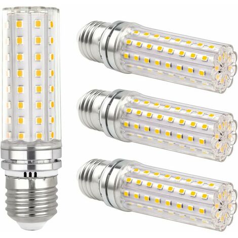 LED But E27 Bulb 18W, 220-240V, 1200LM Cool White 6000K, Not Dimmable, Equivalent 100W Incandescent Bulb, E27 LED Bulb for Indoor Lighting, Chandelier/Desk Lamp/Wall Light, Pack of 4 (1/5)