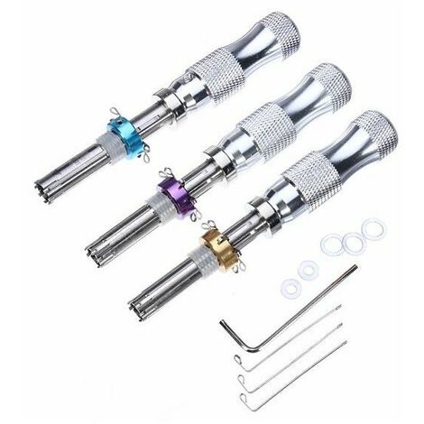 3Pcs Tubular 7 Pins Lock Pick Tool Locksmith Locking Tool WASHED (1/4)