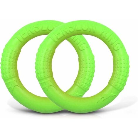 Frisbee Dog Toy Frisbee for Dogs Floating Dog Disc Dog Frisbee Dog Indestructible Hoops 2 Pieces (Green)