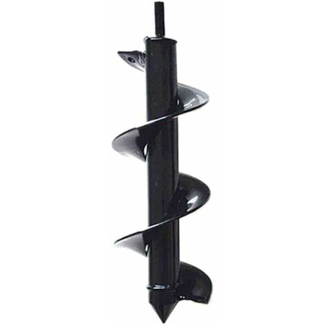 Replacement for Gasoline Electric Drill Hammer Soil Auger Drill Bit Planter Garden Auger Hole Digger Head Black 5X22cm (1/5)
