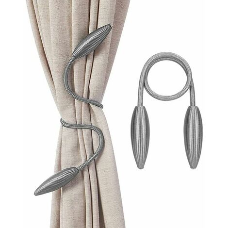 2 Pieces Magnetic Curtain Tiebacks Curtain Clips Rope Holdbacks Curtain Ropes Drape Holdbacks Holder Curtain Holder Buckles for Home Office Decoration (1/5)