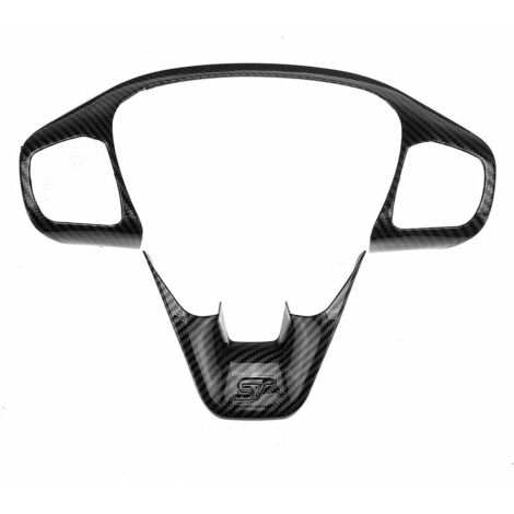 Steering Wheel Trim Frame Cover For Ford Fiesta 2018 2019 2020 MK8 Carbon (1/3)