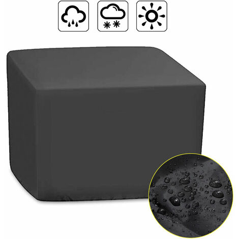 82 x 82 x 61cm Waterproof Fire Pit Cover Garden Patio Burner BBQ Cover Outdoor Furniture Cover