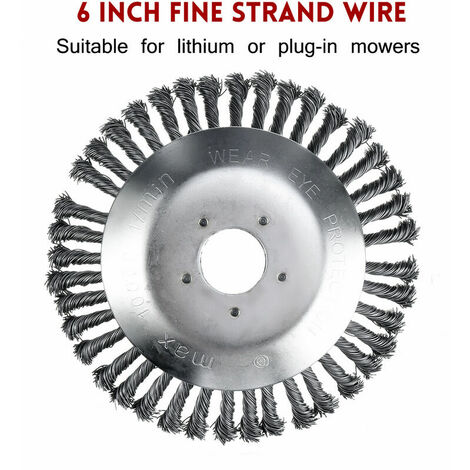 15cm Steel Wire Wheel Garden Weed Brush Lawn Mower Grass Eater Trimmer Brush Cutter Tools Garden Lawn Mower Head 3 Type (1/5)