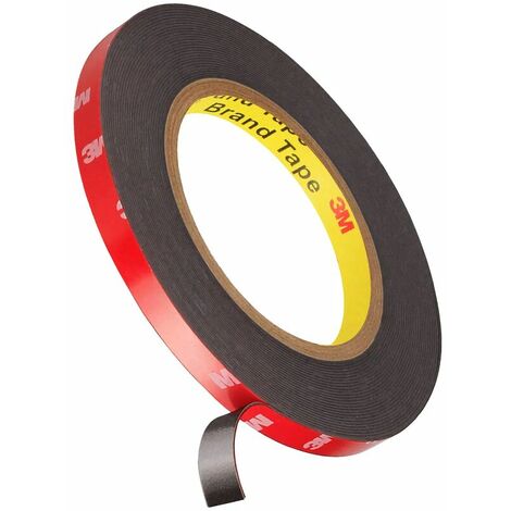 3M VHB Extra Strong Double Sided Adhesive Tape 3m x 10mm Black Waterproof High Temperature Resistance for Indoor & Outdoor, 1pcs