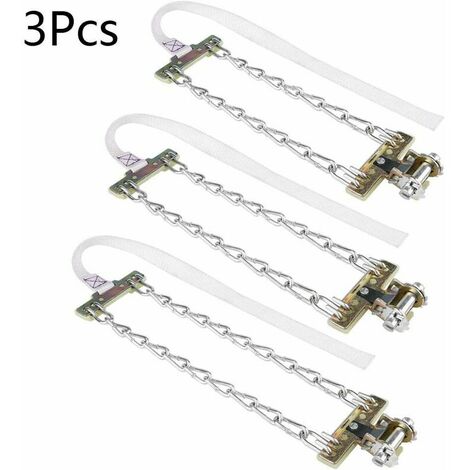 3 Pieces 165-195mm Non-Slip Steel Chain Snow Mud Safety Car Tire Belt Suitable for Car Truck SUV(Small)