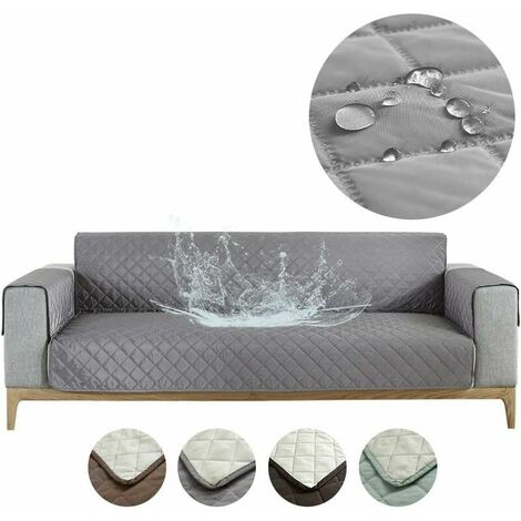 Waterproof Sofa Cover Sofa Cover Protecte Canape with Armrests (Gray, 2 Seater) (1/5)
